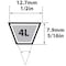 Mbl Mitsuboshi FHP General Utility V-Belt 0.63 in. W X 81 in. L For Fractional Horsepower Motors 5L810A - alternate 3